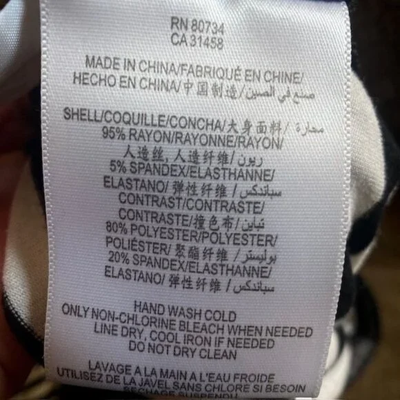 BCBGMaxAzria One Shoulder Striped Mesh Overlay Pencil Dress Black, size Medium - Picture 7 of 16